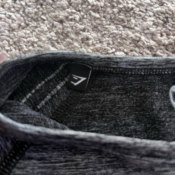 Gymshark Hyper Amplify Long Sleeve Crop Top - Black Marl/Black - Picture 4 of 4